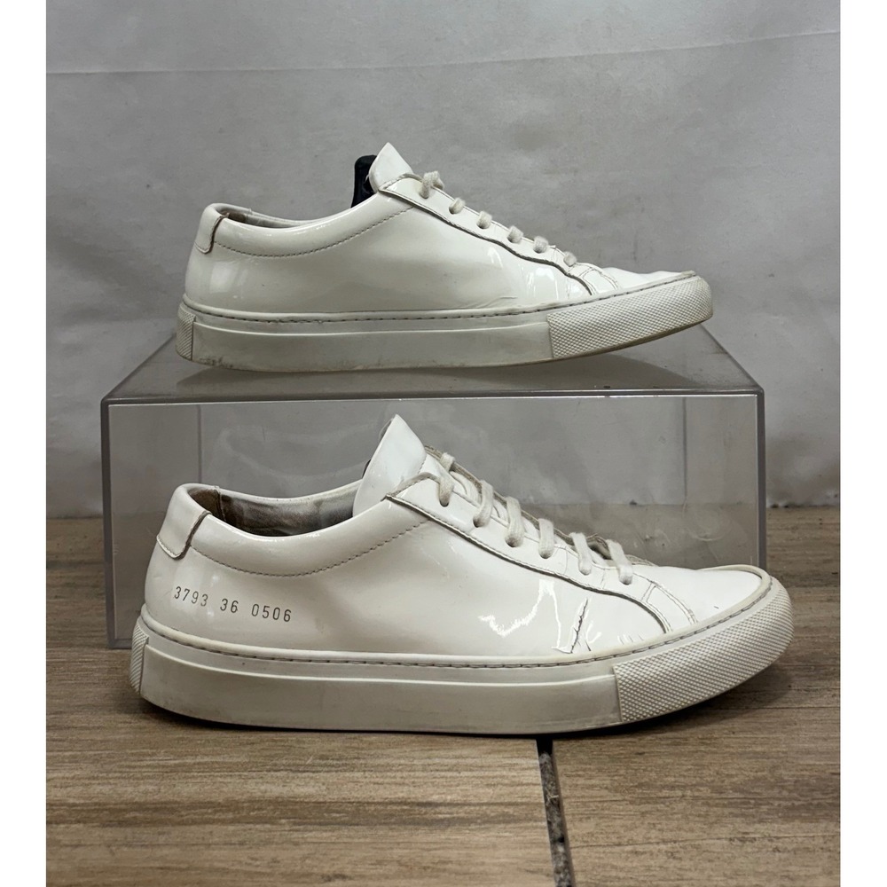 Common Projects‎ White Leather Sneakers Designer Low Top Shoes Women's